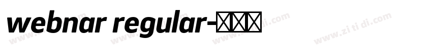 webnar regular字体转换